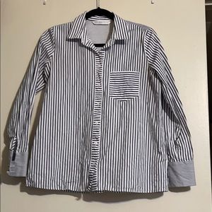 Zara striped button down shirt